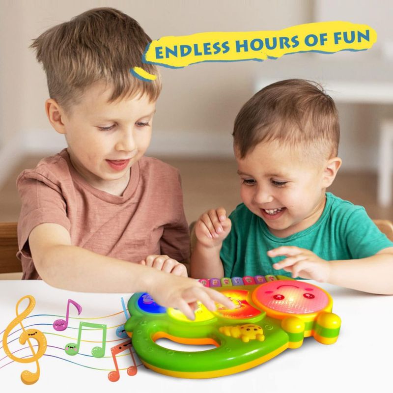 Piano de juguete para bebé AMINFUN Caterpillar de 6 a 24 meses con luz