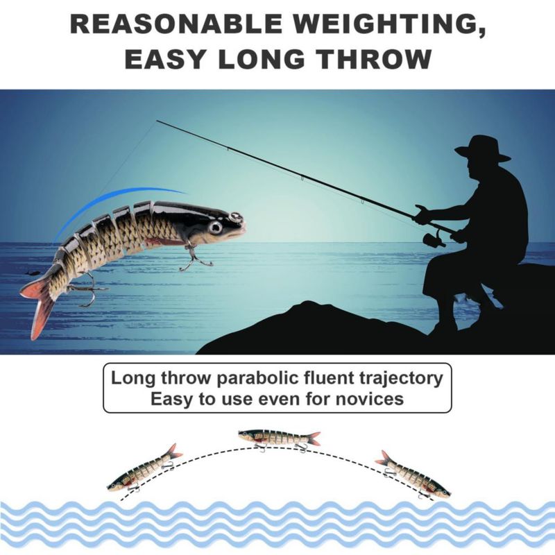 Señuelo de Pesca ReeMoo 135 cm Multiarticulado – Pack de 3