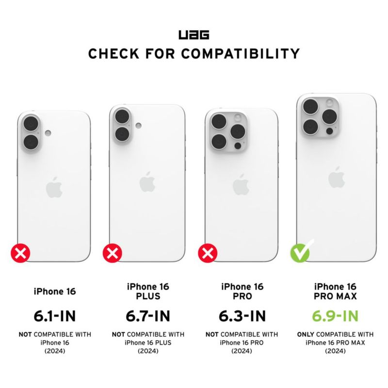 Funda UAG Plyo para iPhone 16 Pro Max compatible MagSafe Ice/Silver