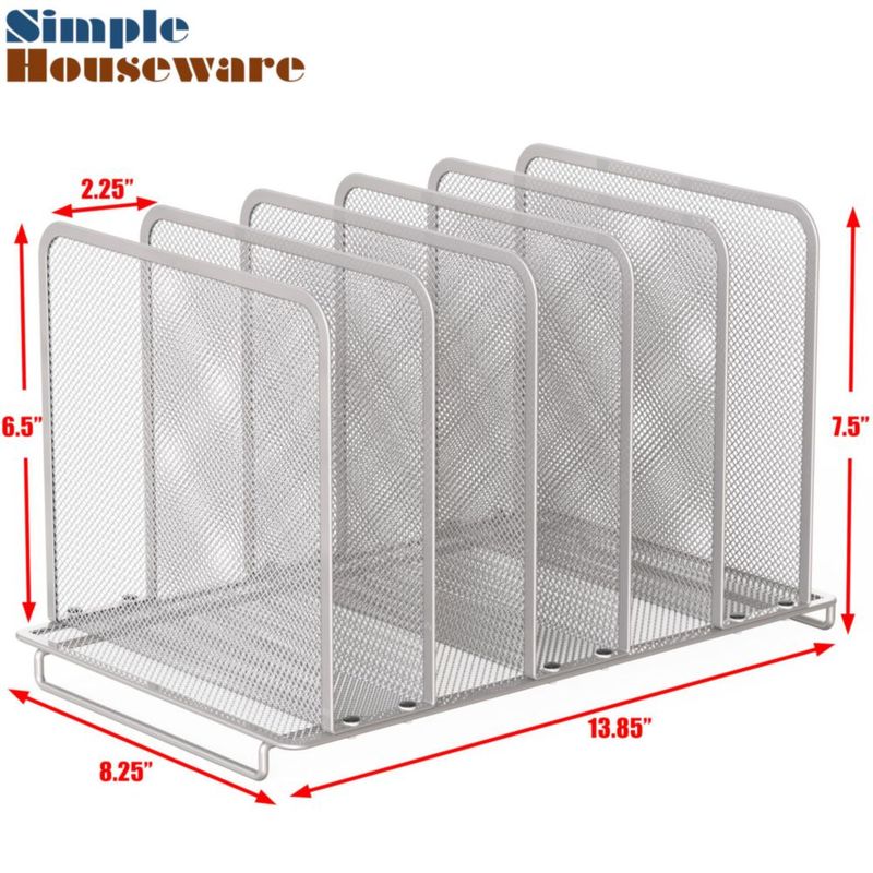 Clasificador de archivos Simple Houseware paquete de 2 color plata 21 × 35 × 19 cm