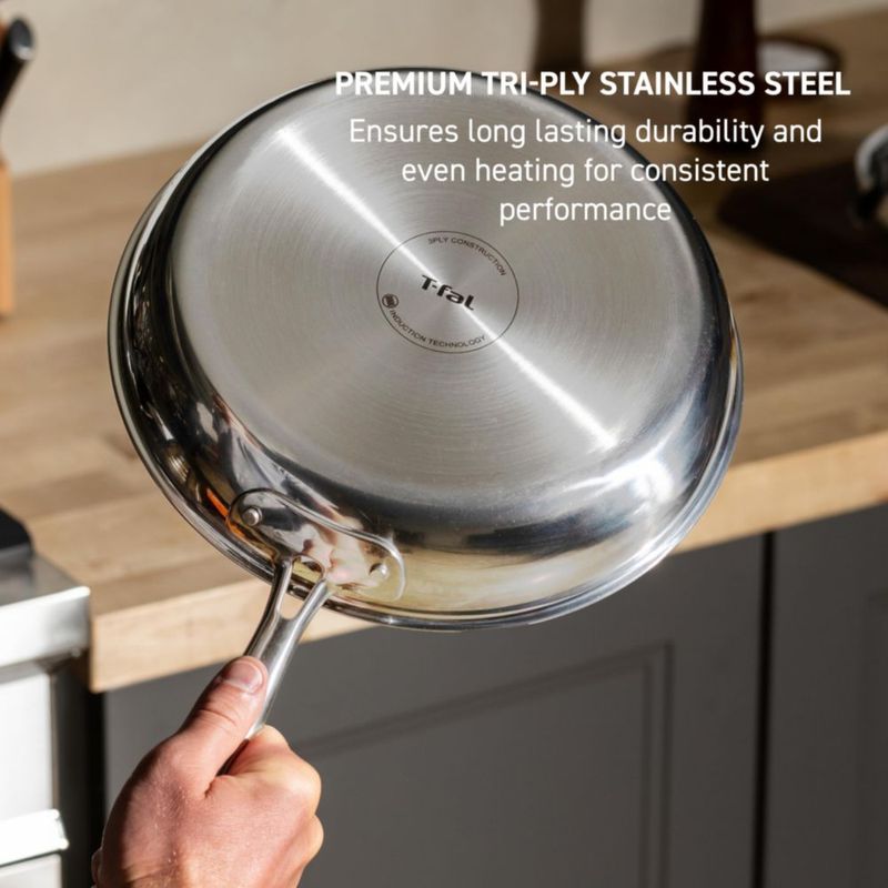 Sartén T-Fal de 30 cm Acero Inoxidable segura para utensilios de metal