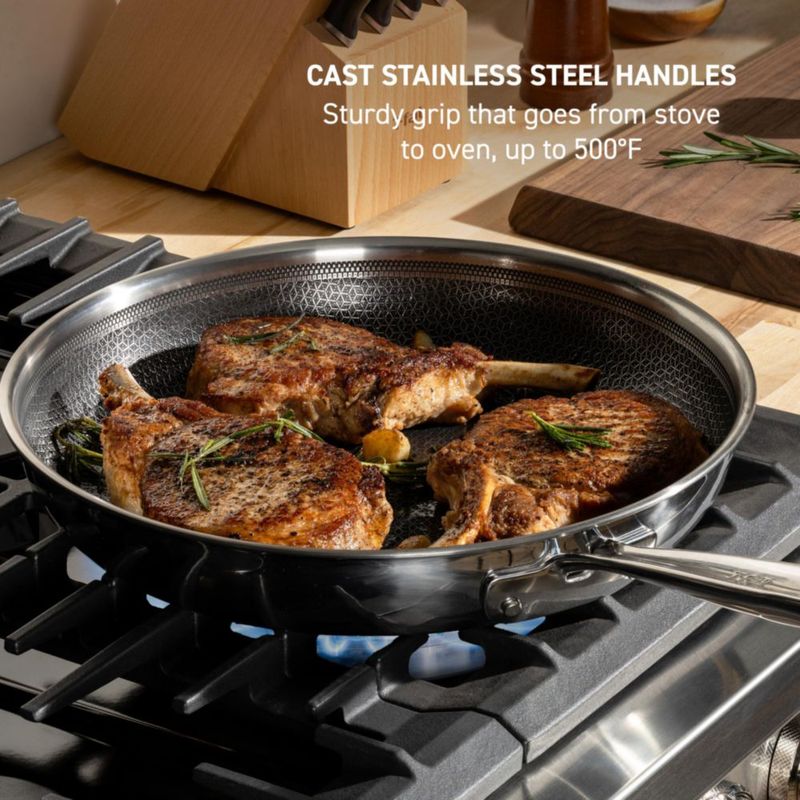 Sartén T-Fal de 30 cm Acero Inoxidable segura para utensilios de metal
