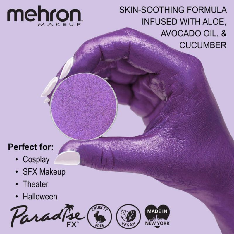 Pintura Facial Mehron Makeup METÁLICO MORADO Activación con Agua