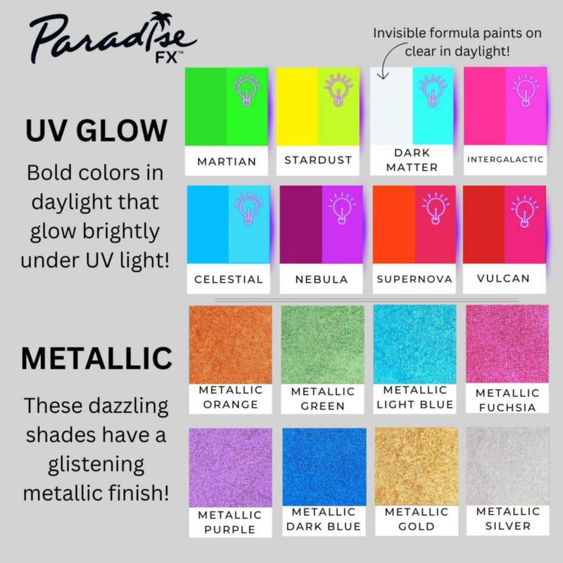 Pintura Facial Mehron Makeup METÁLICO MORADO Activación con Agua