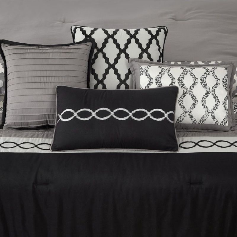 Juego de Edredón LANCO MODERN LIFESTYLE King negro - 10 piezas
