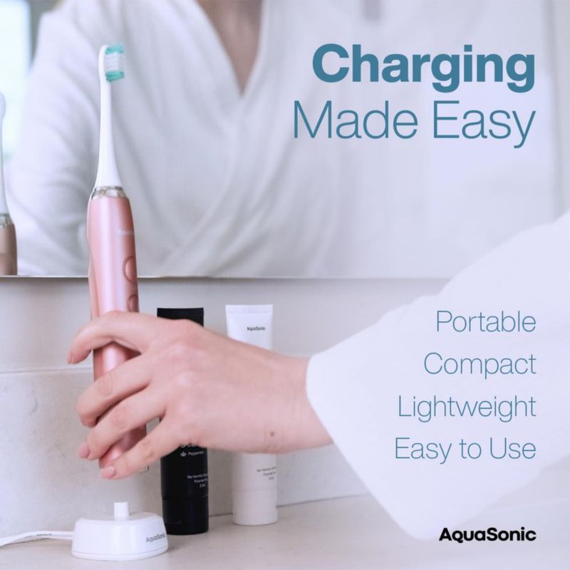 AquaSonic Cargador Eléctrico para Cepillo de Dientes – Base de Carga Conductiva Compatible con la Mayoría de Cepillos AquaSonic – Piezas Originales y