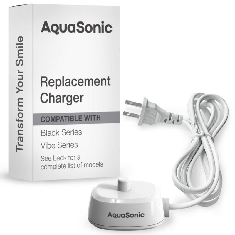AquaSonic Cargador Eléctrico para Cepillo de Dientes – Base de Carga Conductiva Compatible con la Mayoría de Cepillos AquaSonic – Piezas Originales y
