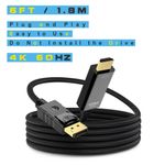 Cable DP a HDMI Mindorlen 18 m 4K 60 Hz Negro