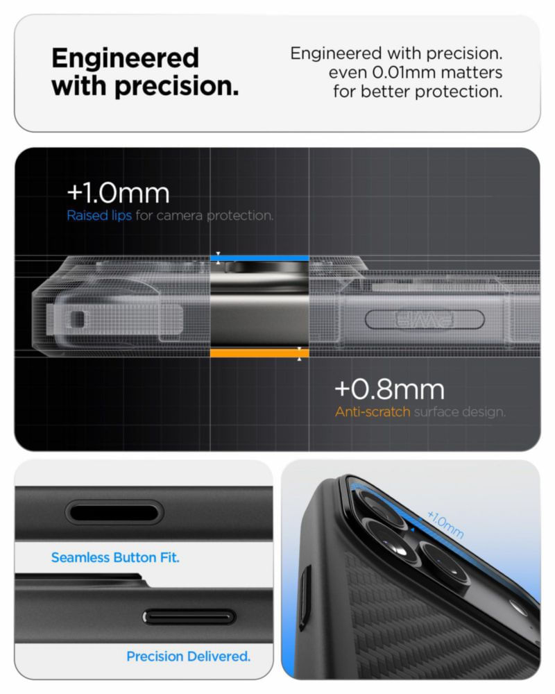 Funda Spigen Enzo Aramid T para iPhone 17 Pro Max negra