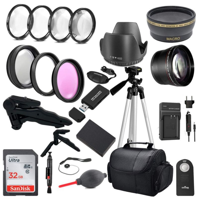 Kit de lentes COMMANDER OPTICS 58 mm + tarjeta SD de 32 GB