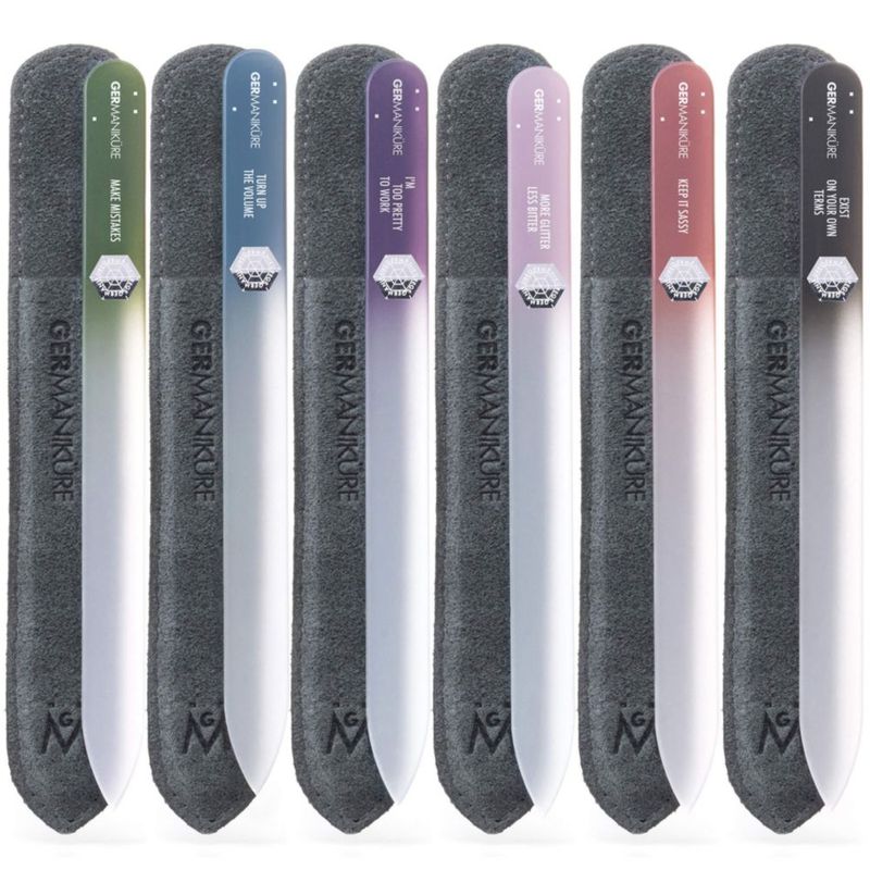 Lima de uñas GERmanikure de cristal checo 14 cm pack de 6