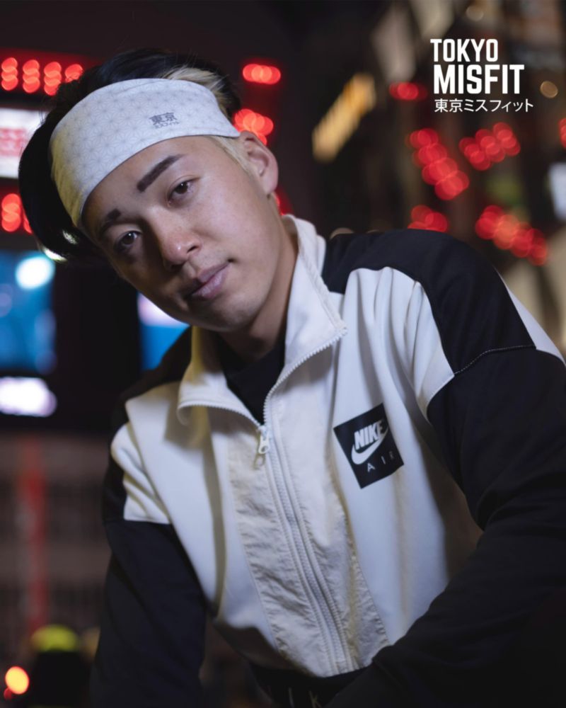 Banda para sudor Tokyo Misfit 48 cm Asanoha blanco