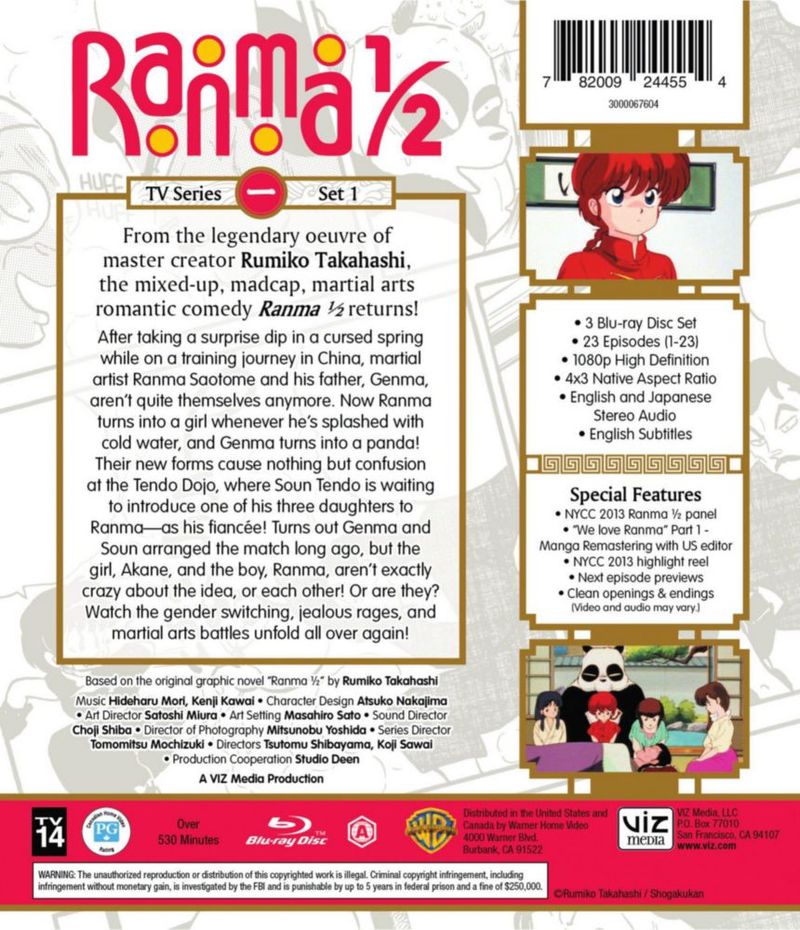 Serie de TV WARNER BROS Ranma 1/2 - Set 1 (BD)