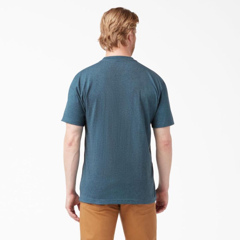 Camiseta Dickies XXL Azul Báltico Jaspeado Cuello Redondo