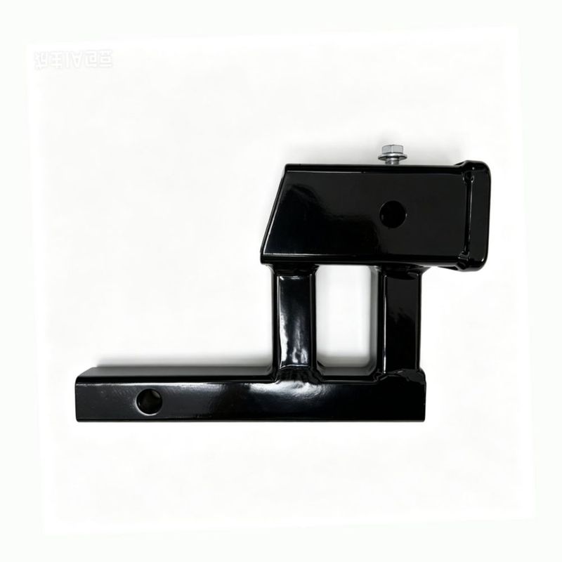 Adaptador de enganche Bidach de 1-1/4" a 2" con elevación de 5" negro