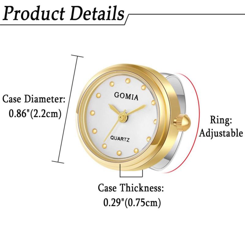 Reloj Anular JewelryWe de Cuarzo 22 cm Unisex 10 g