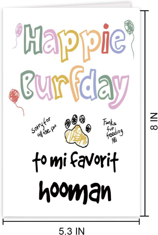 Tarjeta de Felicitación COLINHELIN 20 x 135 cm Gato y Perro