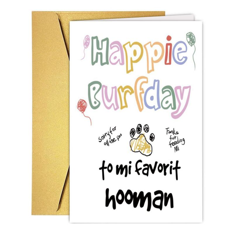 Tarjeta de Felicitación COLINHELIN 20 x 135 cm Gato y Perro