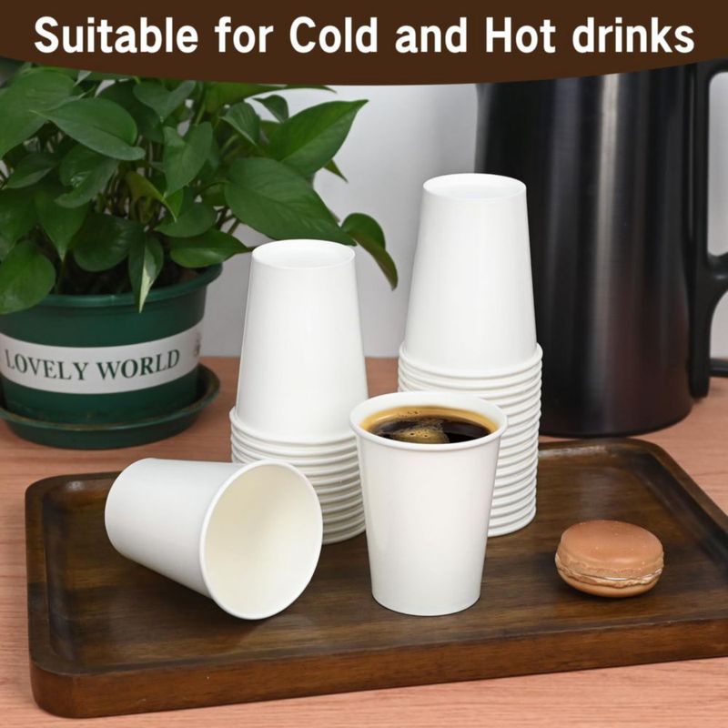 Vaso desechable ESSENTIAL 255 ml paquete de 100 unidades blanco