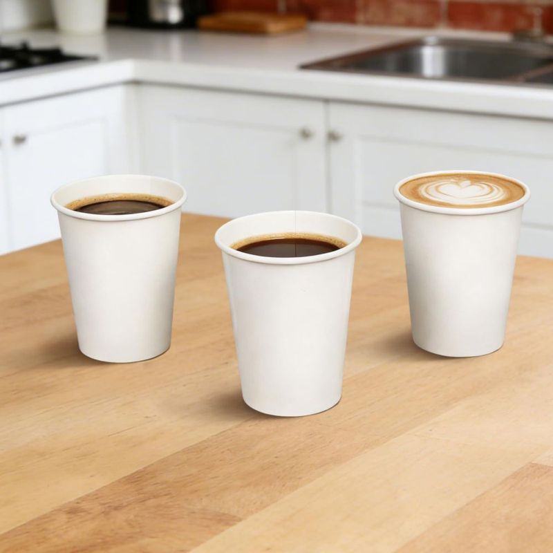Vaso desechable ESSENTIAL 255 ml paquete de 100 unidades blanco