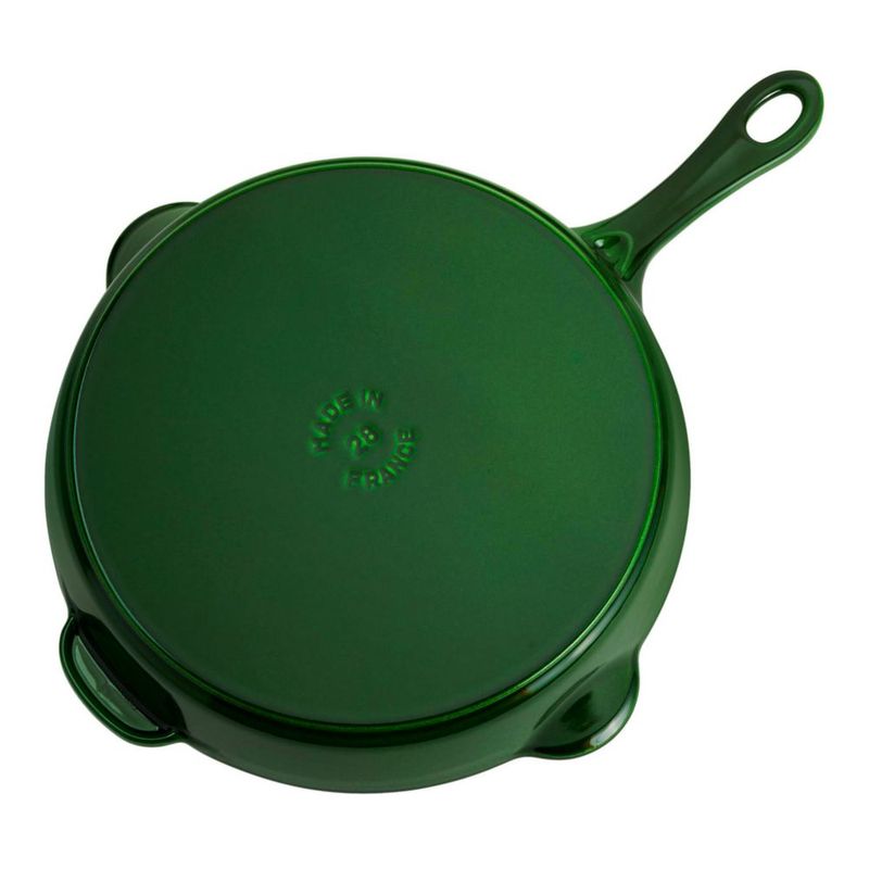Sartén tradicional STAUB 28 cm verde albahaca de hierro fundido