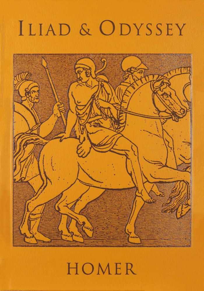 Libro Canterbury Classics Ilíada y Odisea de edición de lujo encuadernado en cuero