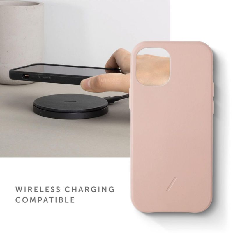 Funda Native Union iPhone 12 mini de cuero Nappa color nude