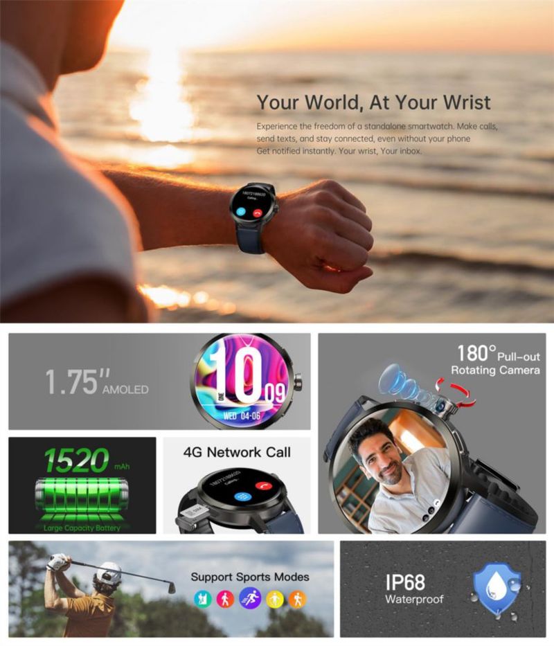 Reloj Inteligente Rainbuvvy SL8541E 175" AMOLED 4G GPS