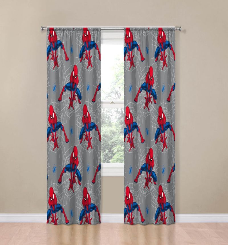 Cortinas Jay Franco 107 cm Gris Spiderman - Pack de 2