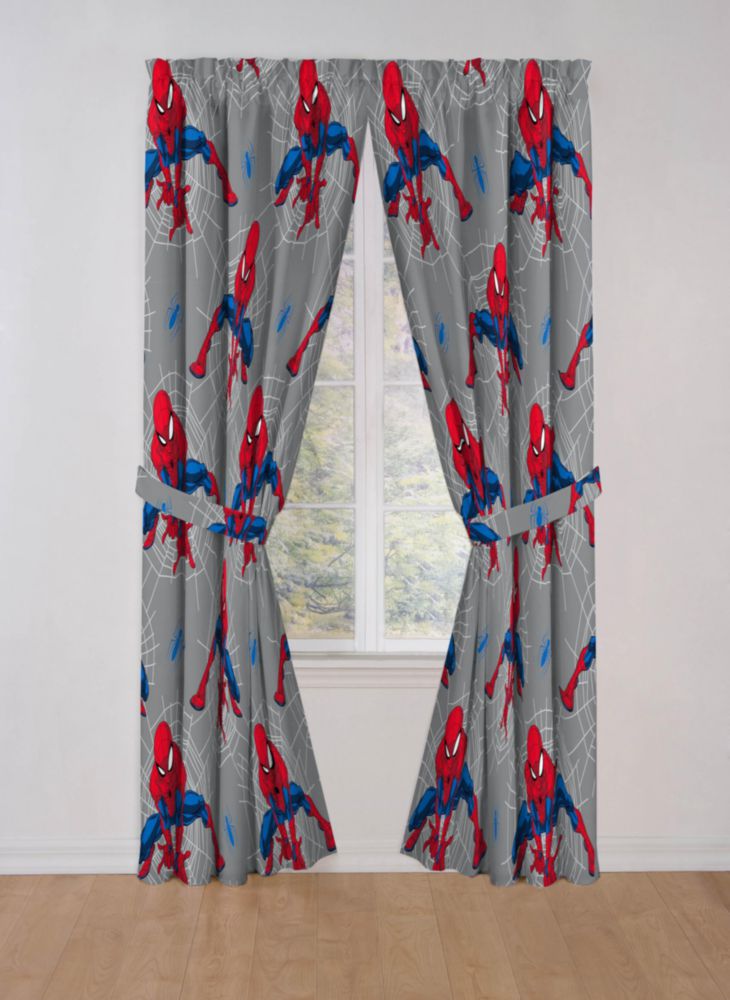 Cortinas Jay Franco 107 cm Gris Spiderman - Pack de 2