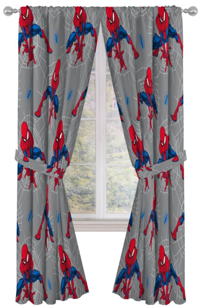 Cortinas Jay Franco 107 cm Gris Spiderman - Pack de 2