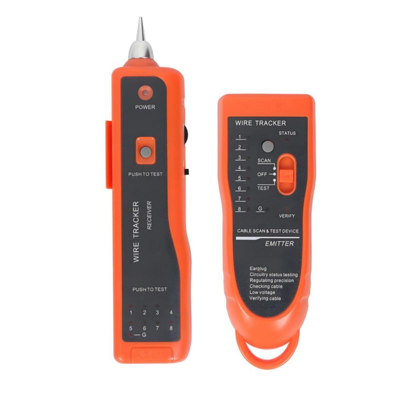 Kit probador de cables de red Goeco RJ11/RJ45 naranja