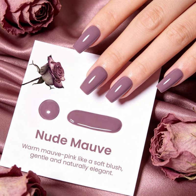 Gel de uñas beetles 15 ml Malva nude púrpura