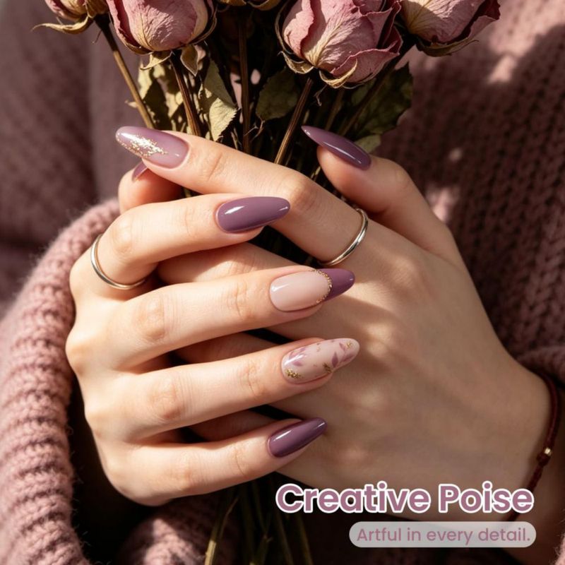 Gel de uñas beetles 15 ml Malva nude púrpura