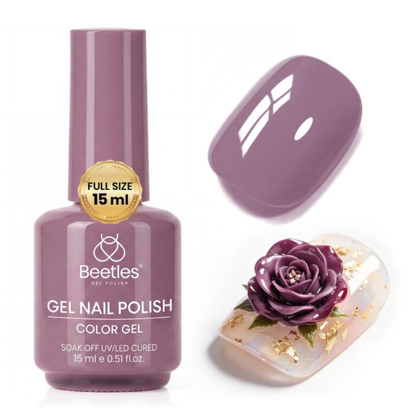 Gel de uñas beetles 15 ml Malva nude púrpura