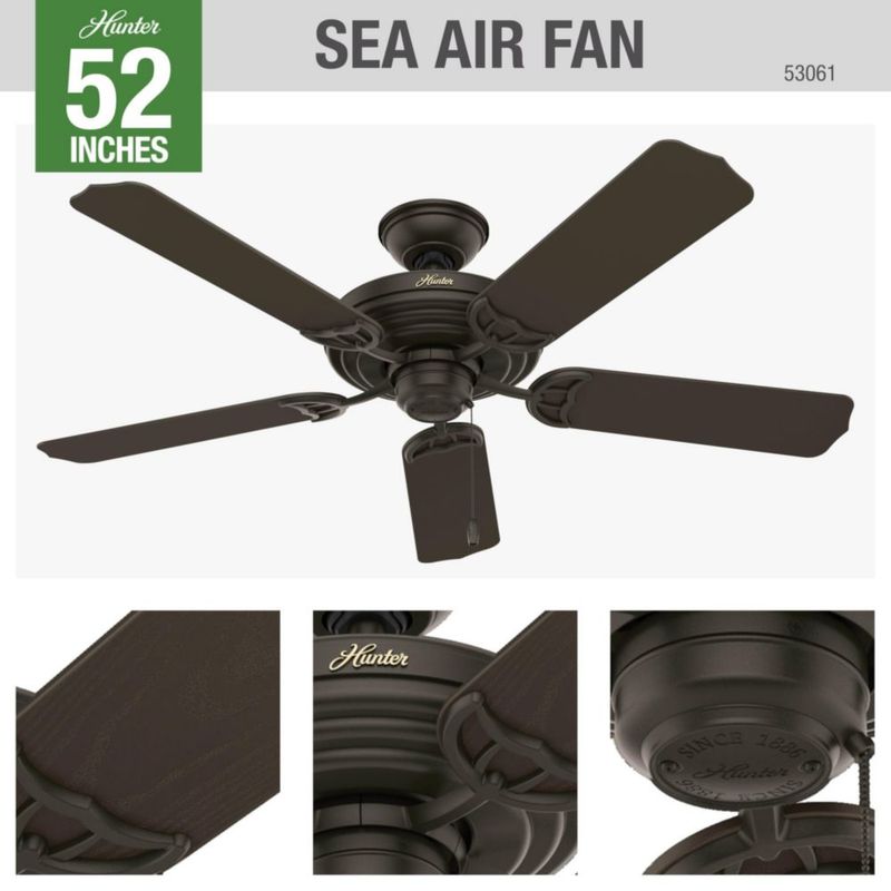 Ventilador de techo Hunter 132 cm Acabado Bronce Nuevo