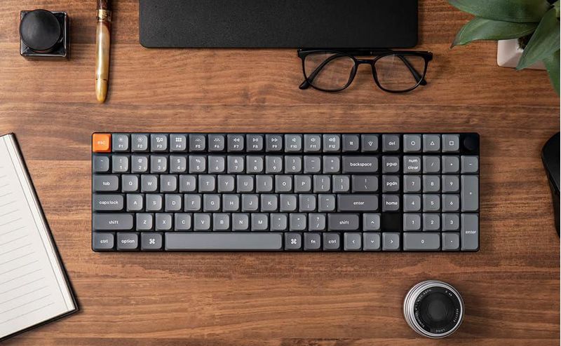 Teclado mecánico inalámbrico Keychron K17 Max 96% RGB con interruptores marrones Gateron
