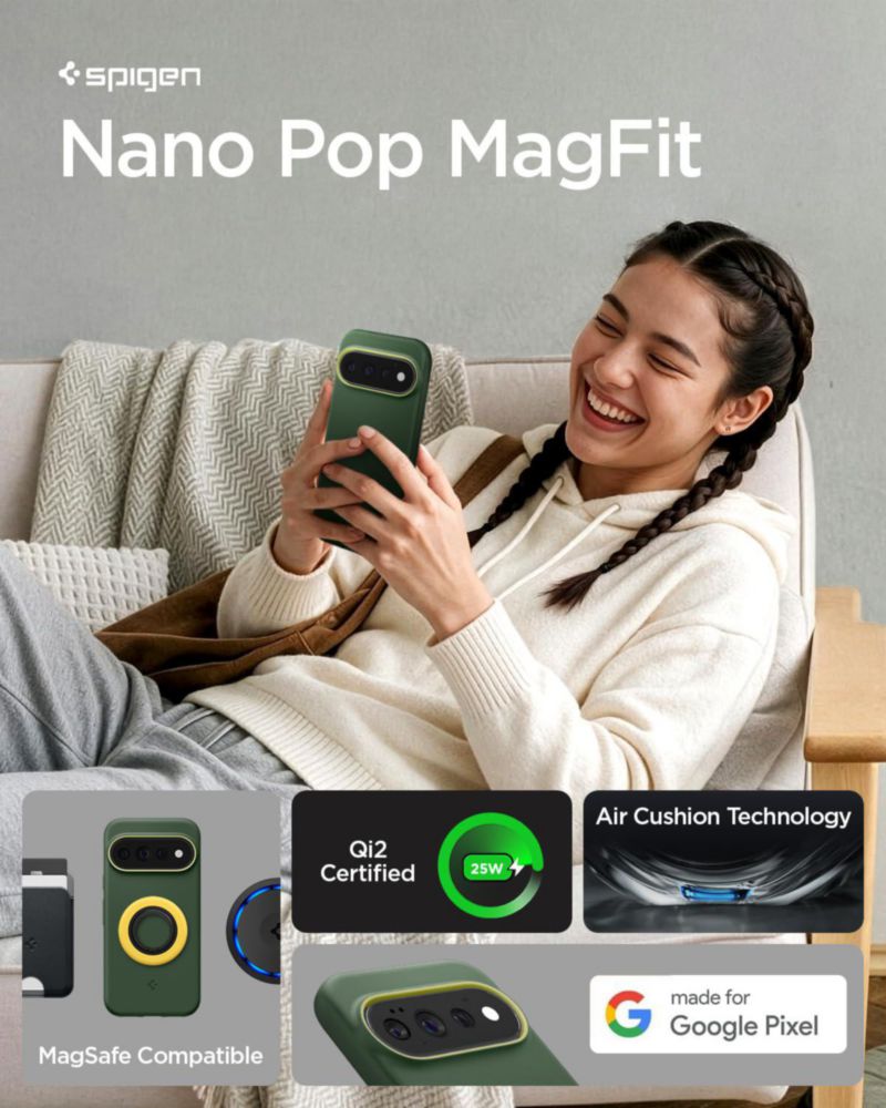 Funda Spigen Nano Pop MagFit para Google Pixel 11 Pro – AVO Verde