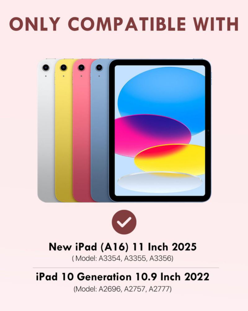 Funda con teclado MoKo para iPad 11/10.9" 2025/2022 en oro rosa