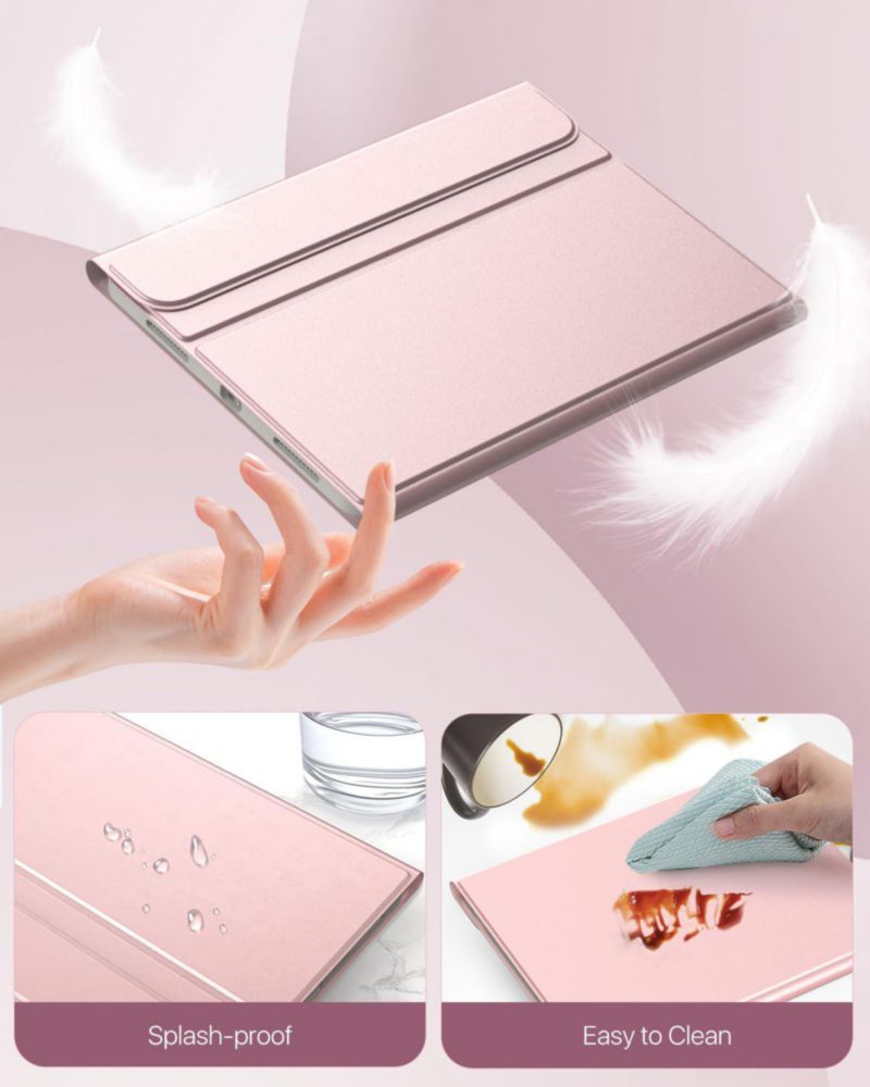 Funda con teclado MoKo para iPad 11/10.9" 2025/2022 en oro rosa
