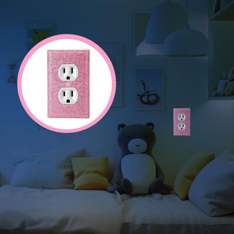 Placa de pared hongliang 11 x 7 cm rosa con pedrería – Pack de 4