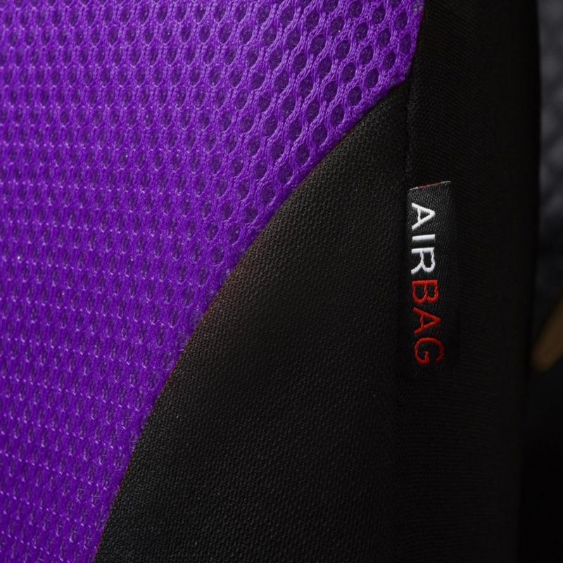 Juego completo de fundas para asientos de coche Flying Banner malla negra y púrpura