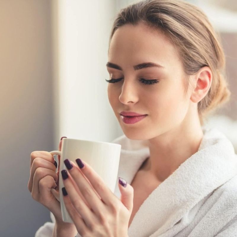 Taza de té amhomel 455 ml con infusor y tapa juego de 2