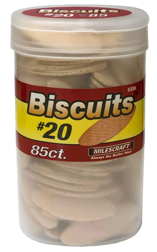 Biscotes Milescraft #20 - 85 unidades para unión de madera