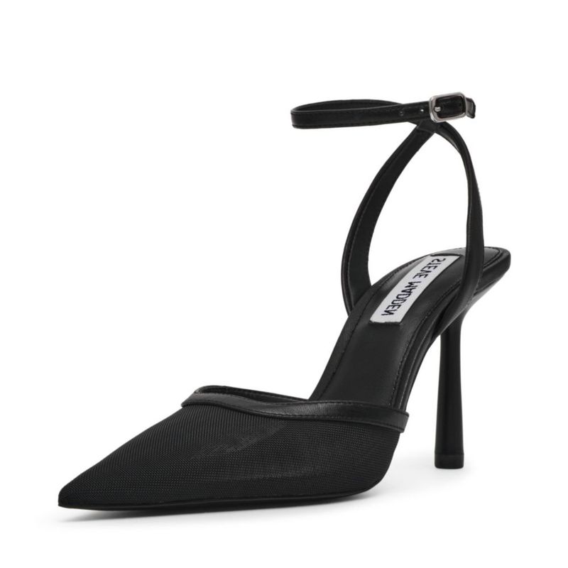 Zapatos de tacón Steve Madden Alliance negro de malla (talla 7)