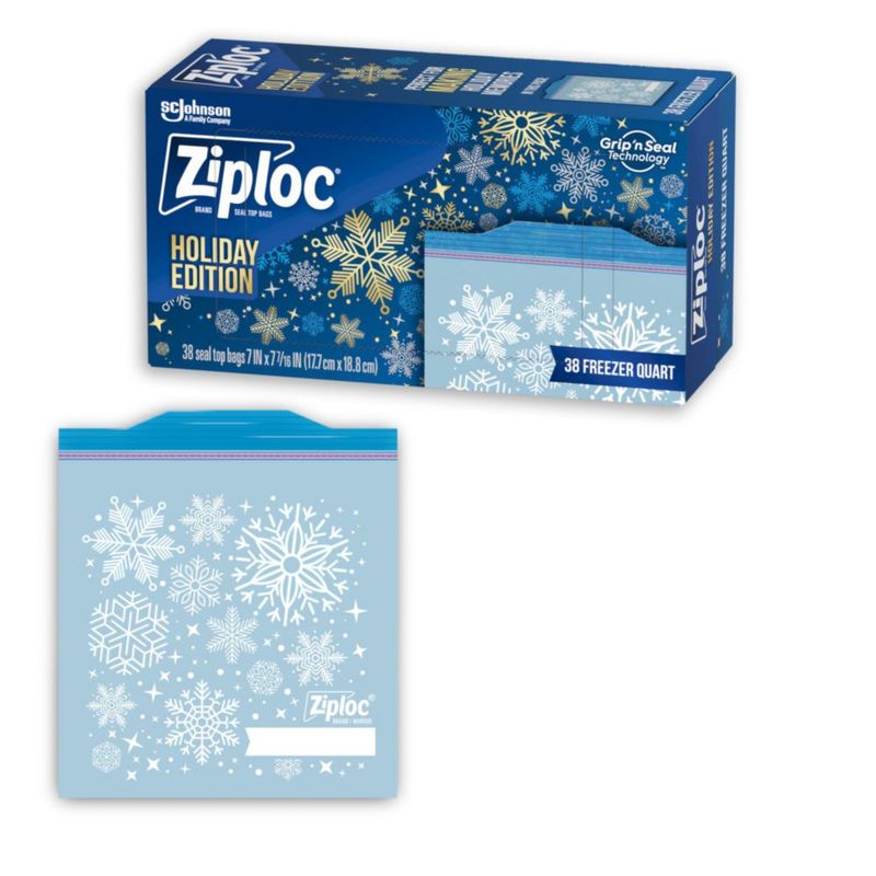 Bolsas Ziploc Seal Top Edición Limitada 38 cuartos para congelador