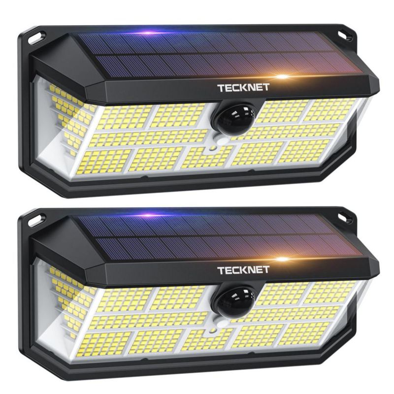 Luces solares TECKNET 495 LED con sensor de movimiento impermeable