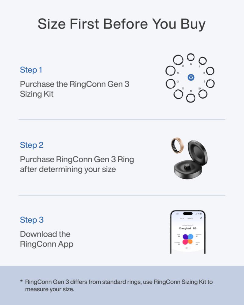 Anillo Inteligente RingConn Gen 3 Talla 15 Oro Real