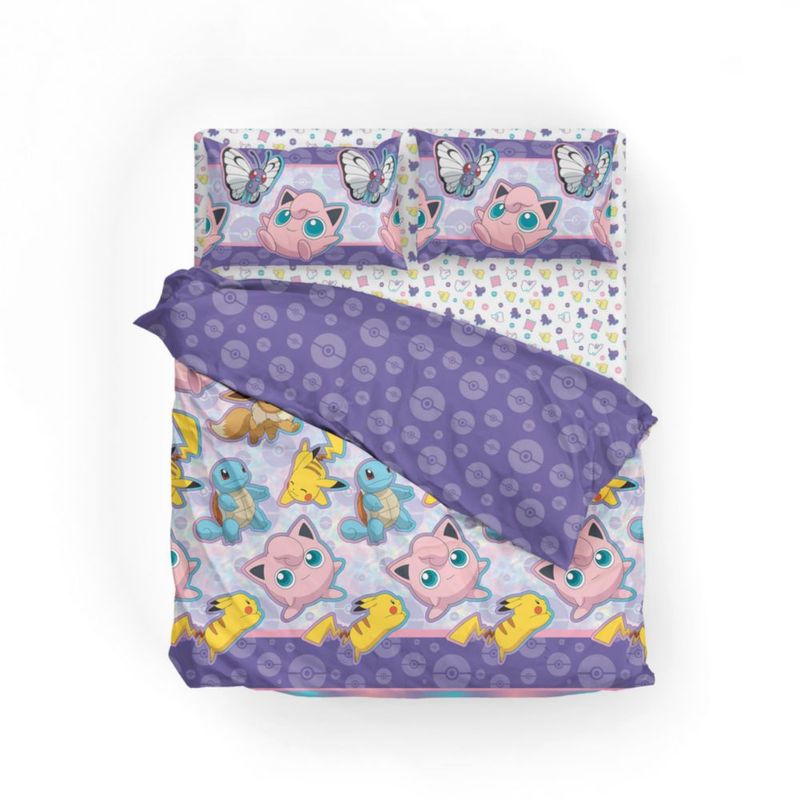 Juego de ropa de cama completo Northwest Pikachu Eevee y Pokémon