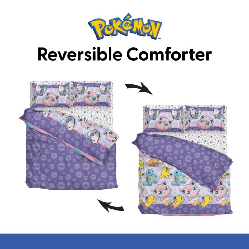 Juego de ropa de cama completo Northwest Pikachu Eevee y Pokémon